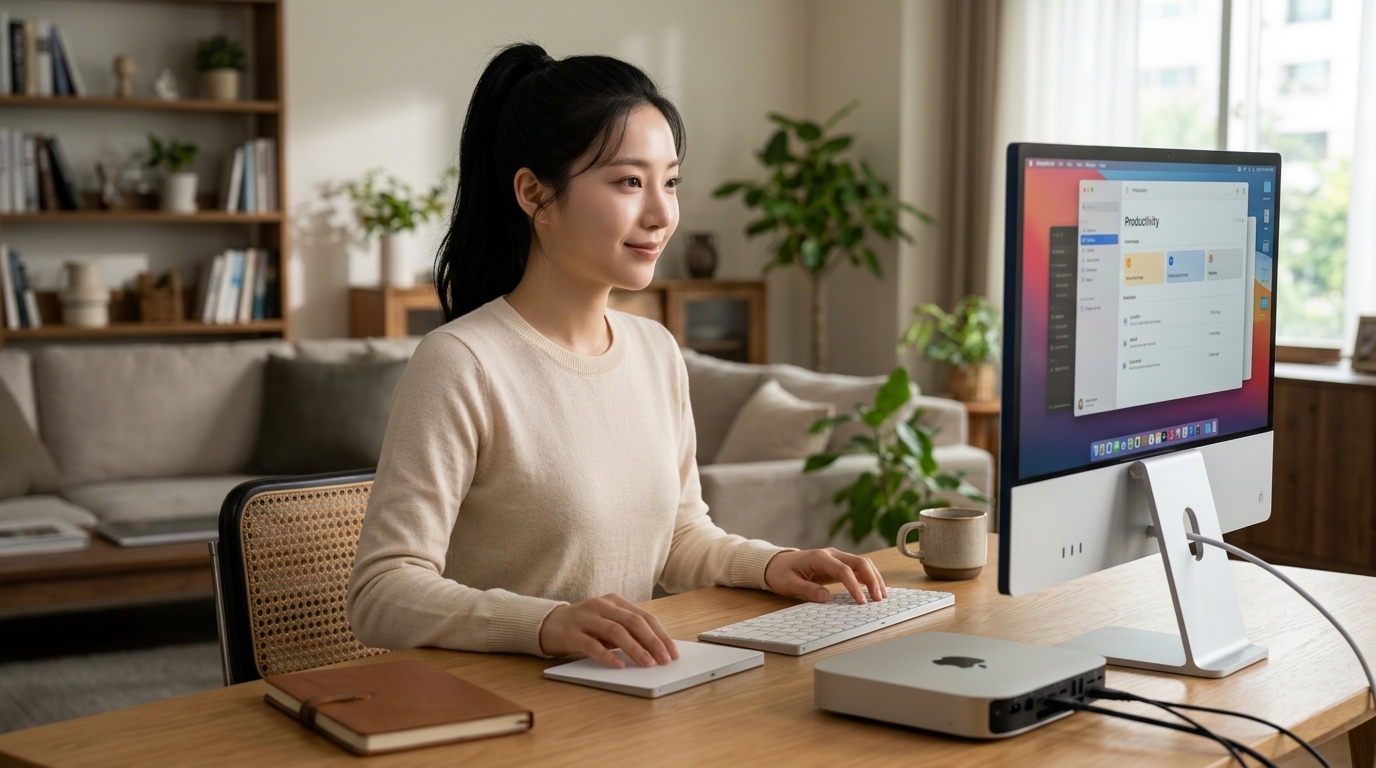 맥미니 M4 (CPU 10코어/GPU 10코어) 16GB 256GB MU9D3KH/A