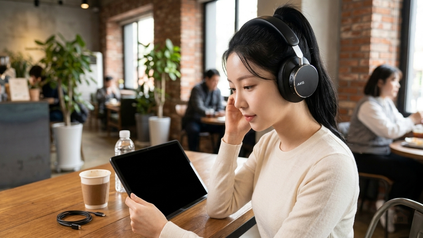 삼성공식파트너 AKG N9 HYBRID 블루투스 헤드셋 무선 헤드폰 블랙