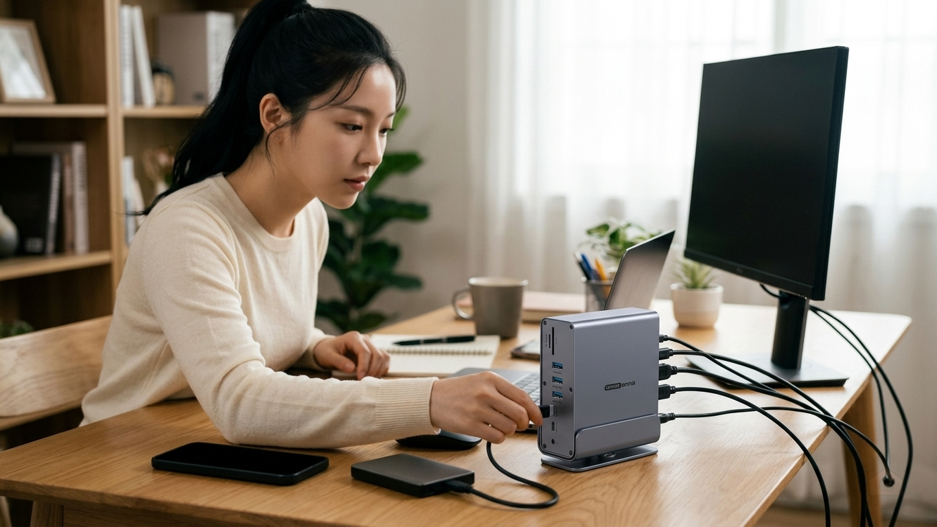 15in1 USB4 C타입 멀티 허브 독 노트북 도킹스테이션 썬더볼트 호환