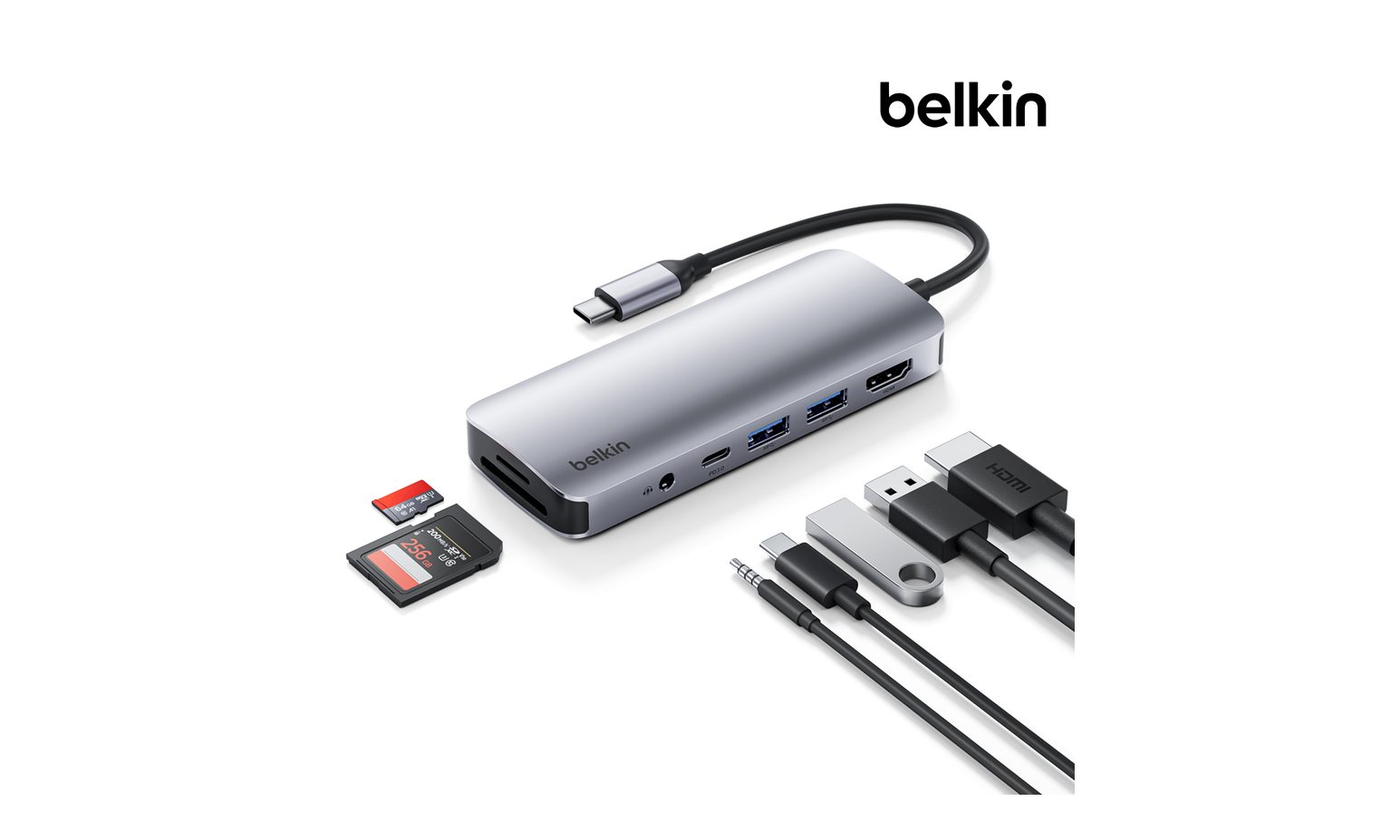 벨킨 7in1 USB-C타입 멀티 허브 AVC009 맥북 에어 프로 M5 갤럭시북6 아이패드 윈도우 노트북 호환